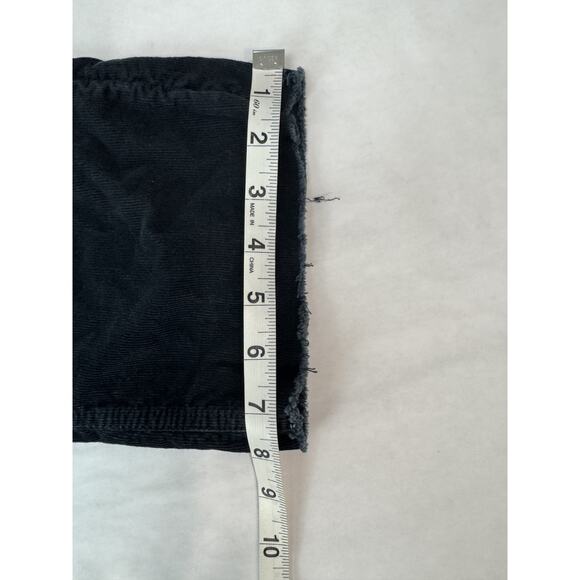 Escada Sport Leyla Corduroy Bootcut Pants Black Grunge Cropped Size 34 26" Waist - Picture 7 of 12